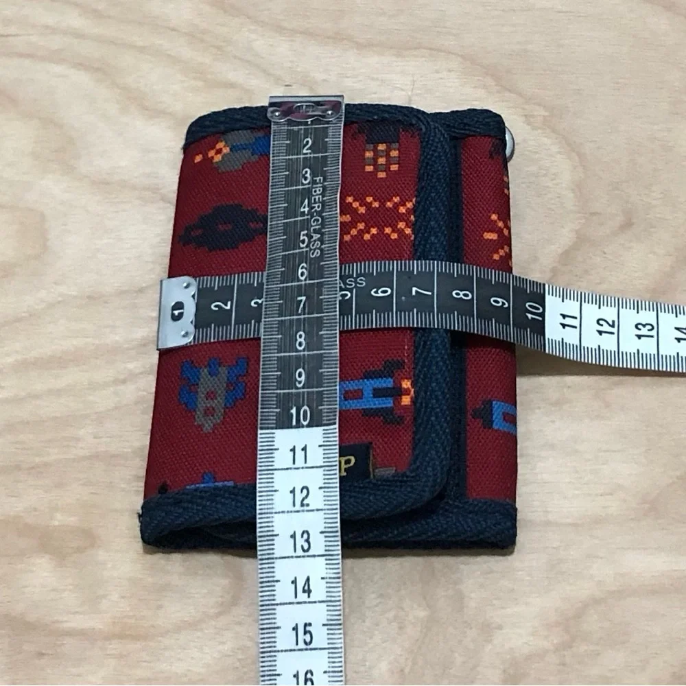 GAP Kids Navy-Trim Red Rocket Trifold Wallet with Key Chain One Size 9cmX11cm.